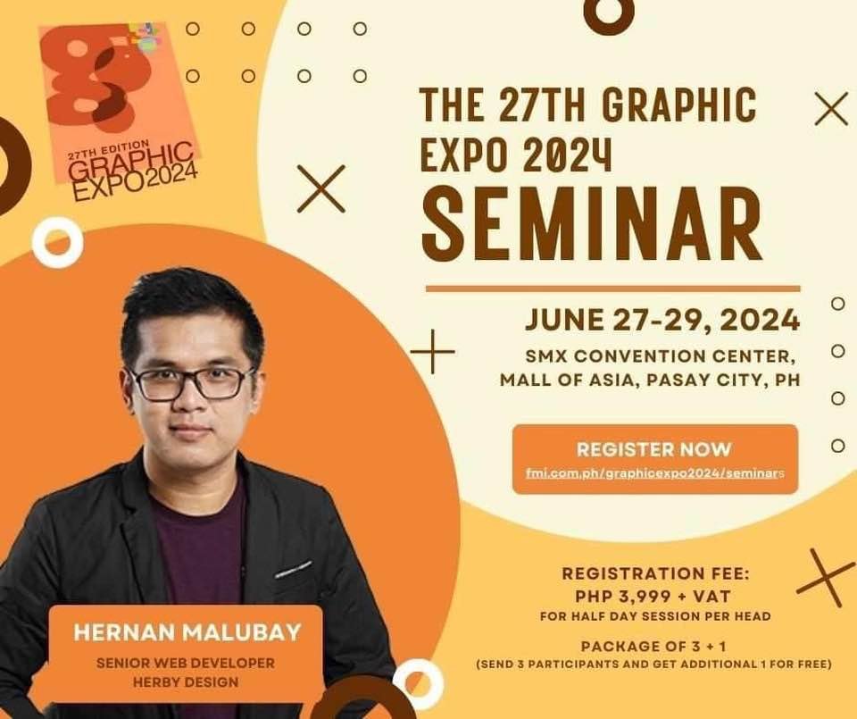 27th Graphic Expo 2024 seminar schedule at SMX Convention Center