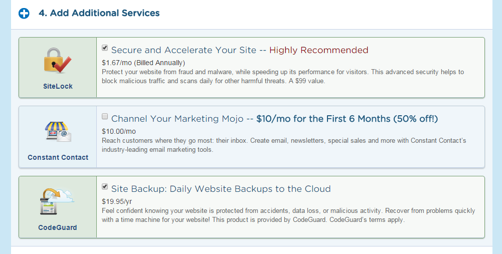 HostGator Additional Services