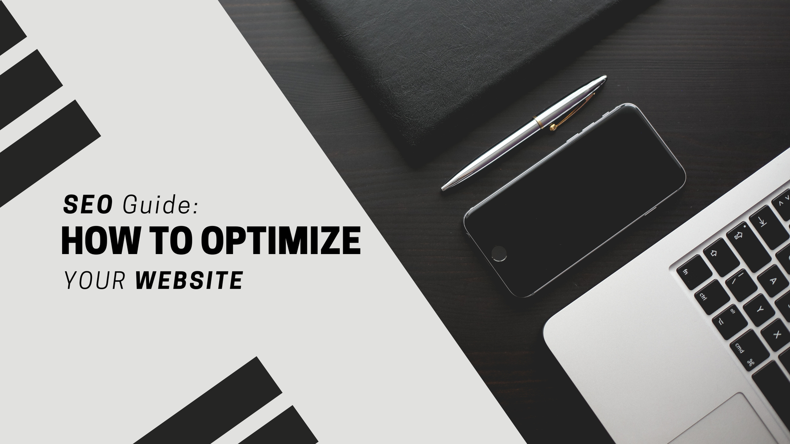 SEO guide infographic illustrating ways to optimize a website for search engines