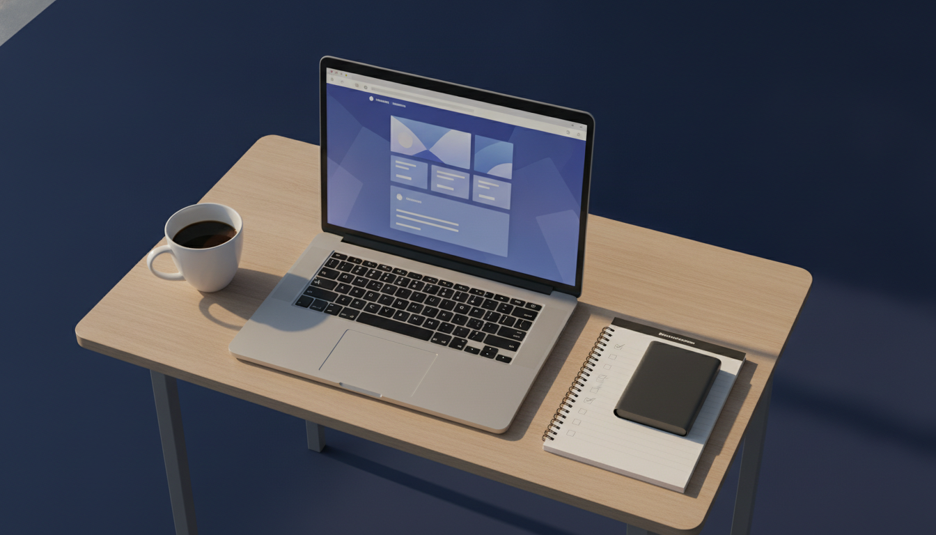 WordPress 7.2 update planning on a laptop beside a site backup checklist
