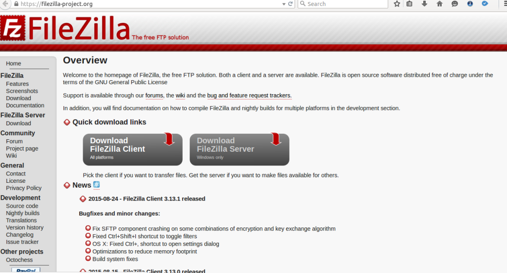 filezilla